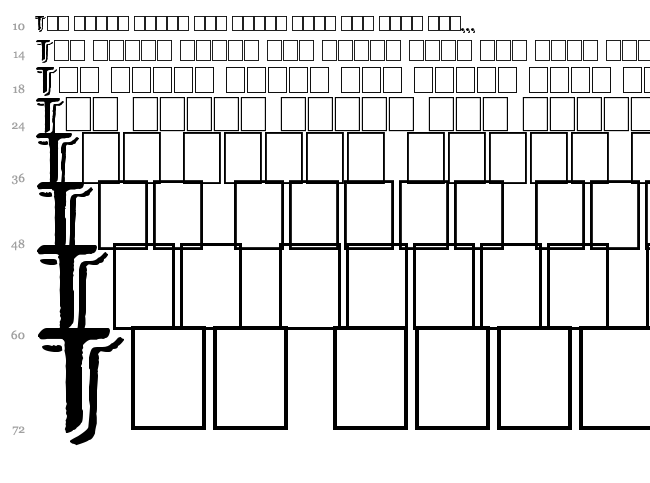 Afro Add font waterfall